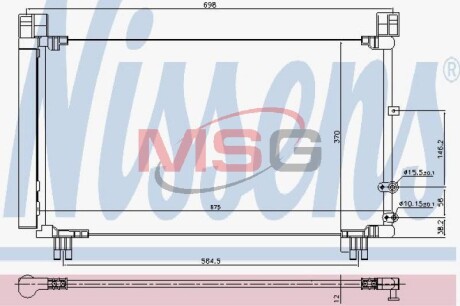 Радиатор кондиционера nissens 940572