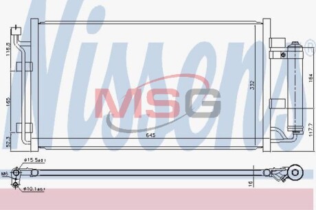 Радіатор кондиціонера nissens 940582