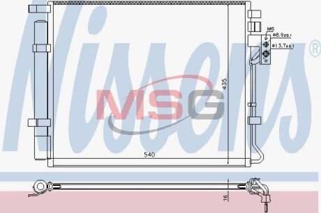 Радиатор кондиционера nissens 940594