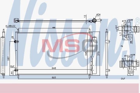 Радіатор кондиціонера nissens 940804