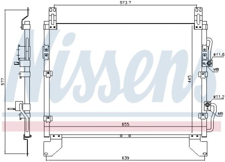 Радиатор кондиционера nissens 940805