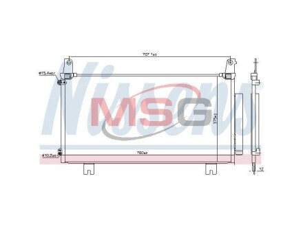 Радіатор кондиціонера nissens 941169