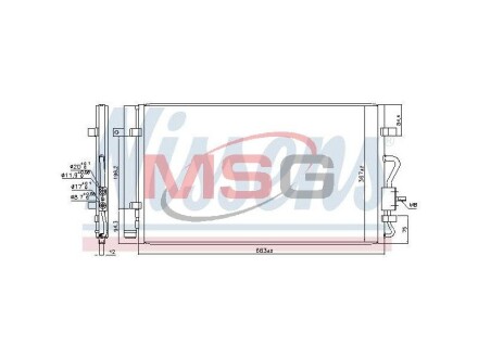 Радиатор кондиционера nissens 941181