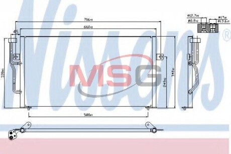 Конденсер кондиціонера nissens 94305