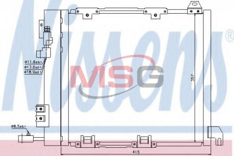 Радіатор кондиціонера First Fit nissens 94385