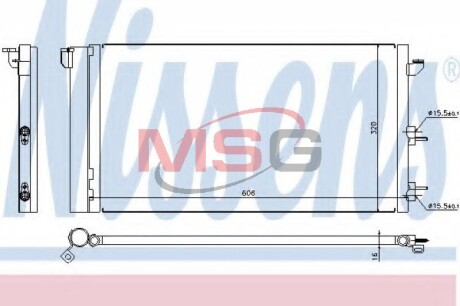 Конденсер кондиционера nissens 94670