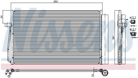 Радиатор кондиционера First Fit nissens 94747