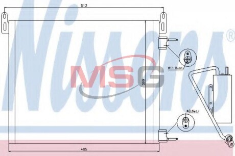 Конденсер кондиционера nissens 94805