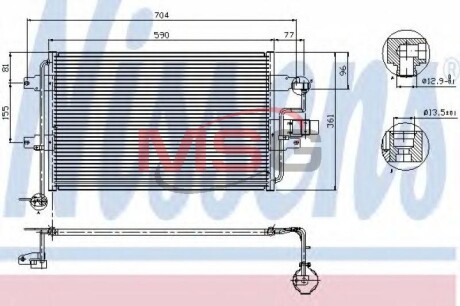 Радиатор кондиционера nissens 94838