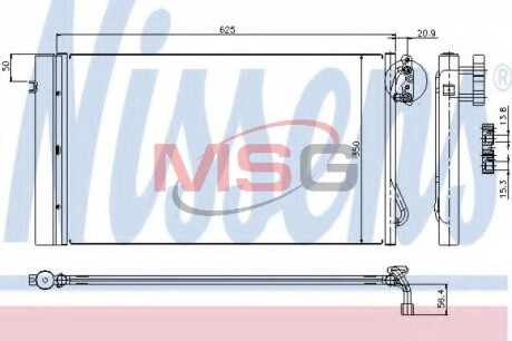 Конденсер кондиціонера nissens 94873