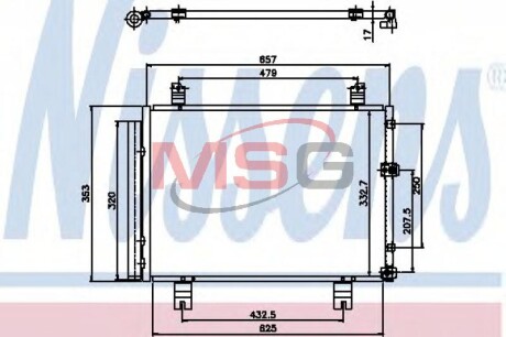 Конденсер кондиционера nissens 94950