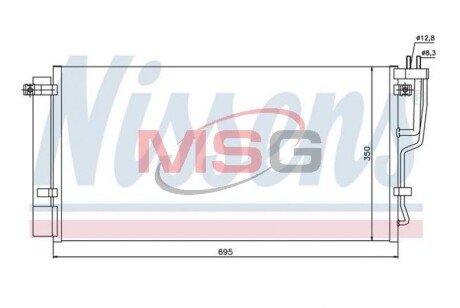 Радиатор кондиционера nissens 94992