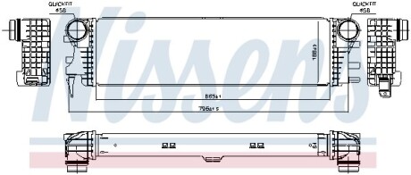 Радиатор интеркулера nissens 96017