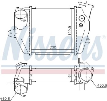 Радіатор наддуву nissens 96032