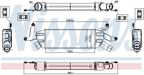 Радіатор інтеркулера nissens 96086