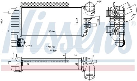 Радіатор наддуву nissens 96251