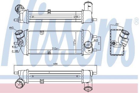 Радіатор наддуву nissens 96270