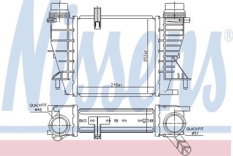 Радиатор наддува nissens 96363