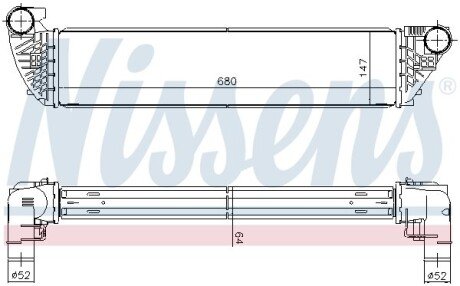 Радиатор наддува nissens 96418