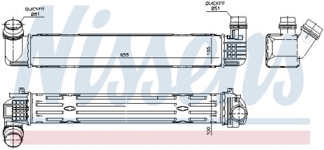 Радиатор наддува nissens 96543