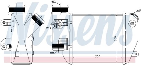 Радіатор наддуву nissens 96576