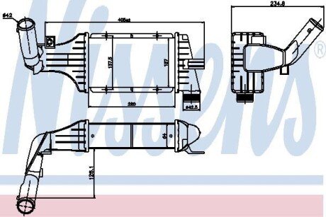 Радиатор интеркулера nissens 96788