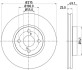 Диск тормозной передний Toyota Corolla 1.4, 1.8, 2.0 (04-07) nisshinbo nd1016k (фото 1)