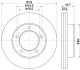 Диск тормозной передний Lexus LX 470 (98-08)/ Toyota Land Cruiser 100 4.2, 4.5, 4.7 (02-) nisshinbo nd1047 (фото 1)