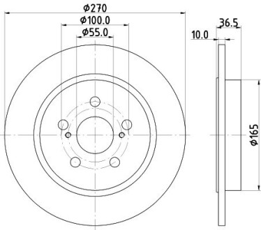 Диск гальмівний задній Corolla (E15,E18) (06-) nisshinbo nd1133k