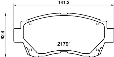 Колодки гальмівні дискові передні Toyota Camry/Lexus ES 2.2, 3.0 (96-01) nisshinbo np1006