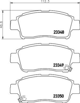 Колодки тормозные дисковые передние Toyota Yaris 1.0, 1.3, 1.4 (01-05), Yaris 1.5 (10-) nisshinbo np1007