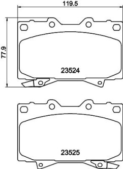 Колодки гальмівні дискові передні Strong Ceramic Land Cruiser (J100) (98-07) nisshinbo np1018sc