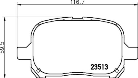 Колодки тормозные дисковые передние Toyota Camry 2.4, 3.0 (01-06)/Lexus RX 300 (00-03) nisshinbo np1033