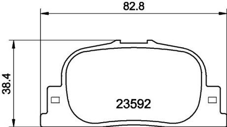 Колодки гальмівні дискові задні Toyota Camry 2.2, 3.0 (96-01) nisshinbo np1035