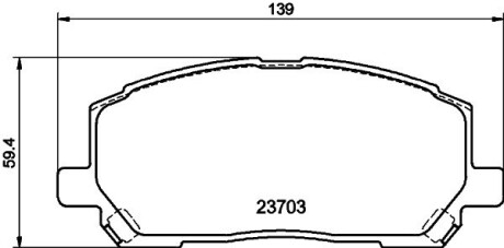 Колодки тормозные дисковые передние Lexus RX 300 3.0 (00-03) nisshinbo np1041 (фото 1)