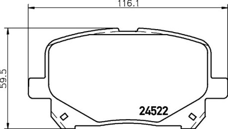 Колодки гальмівні дискові передние Lexus RX 300(00-03)/Toyota Camry 2.4, 3.0 (01-06) nisshinbo np1065