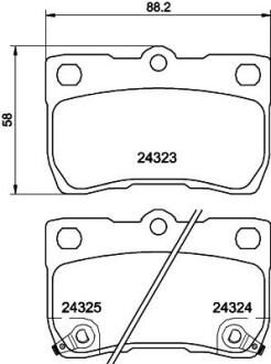 Колодки гальмівні дискові задні Lexus IS 250, 200d, 220d, Lexus GS 300, 430, 450h (05-) nisshinbo np1067 (фото 1)