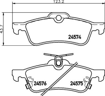 Колодки тормозные дисковые задние Toyota Yaris 1.3, 1.4, 1.5 (10-)/Honda Civic 1.4, 1.8, 2.2 (12-) nisshinbo np1068 (фото 1)