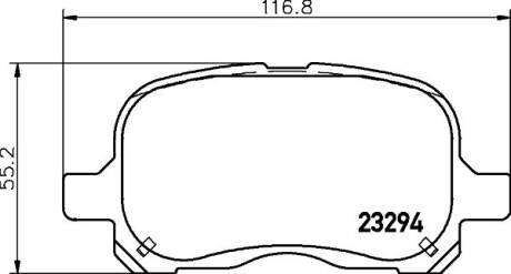 Колодки гальмівні дискові передні Toyota Corolla 1.2, 1.4, 1.6 (97-01) nisshinbo np1088