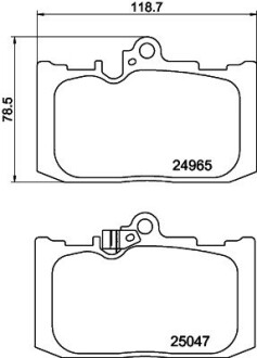 Колодки гальмівні дискові передні Lexus GS 300, 430, 450h 3.0, 4.5 (05-11) nisshinbo np1106