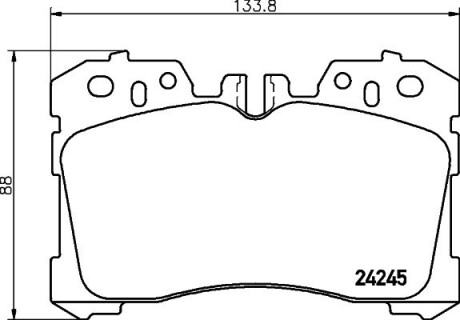 Колодки тормозные дисковые передние Lexus LS 460, 600h (07-) nisshinbo np1107