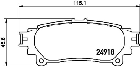 Колодки гальмівні дискові задні Lexus 270, 350, 450h (08-15)/Toyota Highlander 2.0, 3.5 (15-) nisshinbo np1111