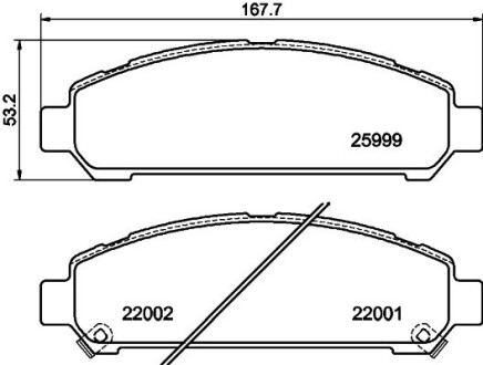 Колодки гальмівні дискові передние Toyota Venza 2.7, 3.5 (08-) nisshinbo np1125