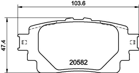 Колодки тормозные дисковые задние Toyota Corolla (E21) (19-) nisshinbo np1171 (фото 1)