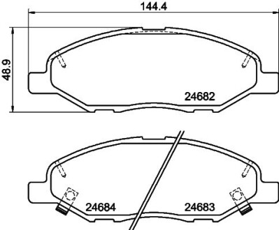 Колодки тормозные дисковые передние Nissan Tiida 1.5, 1.6, 1.8 (07-) nisshinbo np2012