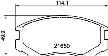 Колодки гальмівні дискові передние Mitsubishi Colt 1.3, 1.5 (00-03)/Daihatsu Terios 1.3, 1.5 (06-) nisshinbo np3003 (фото 1)