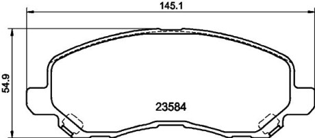 Колодки гальмівні дискові передние Mitsubishi ASX, Lancer, Outlander 1.6, 1.8, 2.0 (08-) nisshinbo np3009