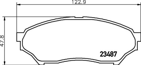 Колодки гальмівні дискові передние Mitsubishi Pajero 1.8, 2.0 (99-07) nisshinbo np3015 (фото 1)