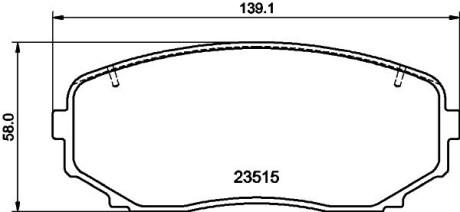 Колодки тормозные дисковые передние Mitsubishi Pajero Sport III KS_ (15-) nisshinbo np3037sc (фото 1)