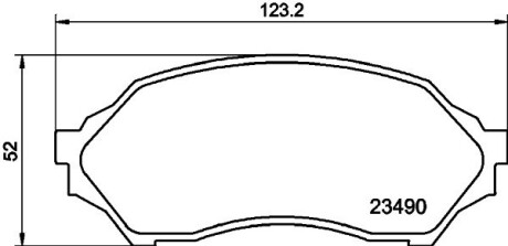 Колодки тормозные дисковые передние Mazda 323 1.4, 1.5, 1.6 (99-04) nisshinbo np5005